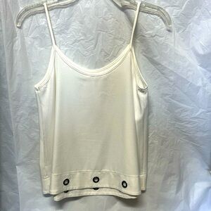 Ladies Cream colored Spaghetti strap flowy top